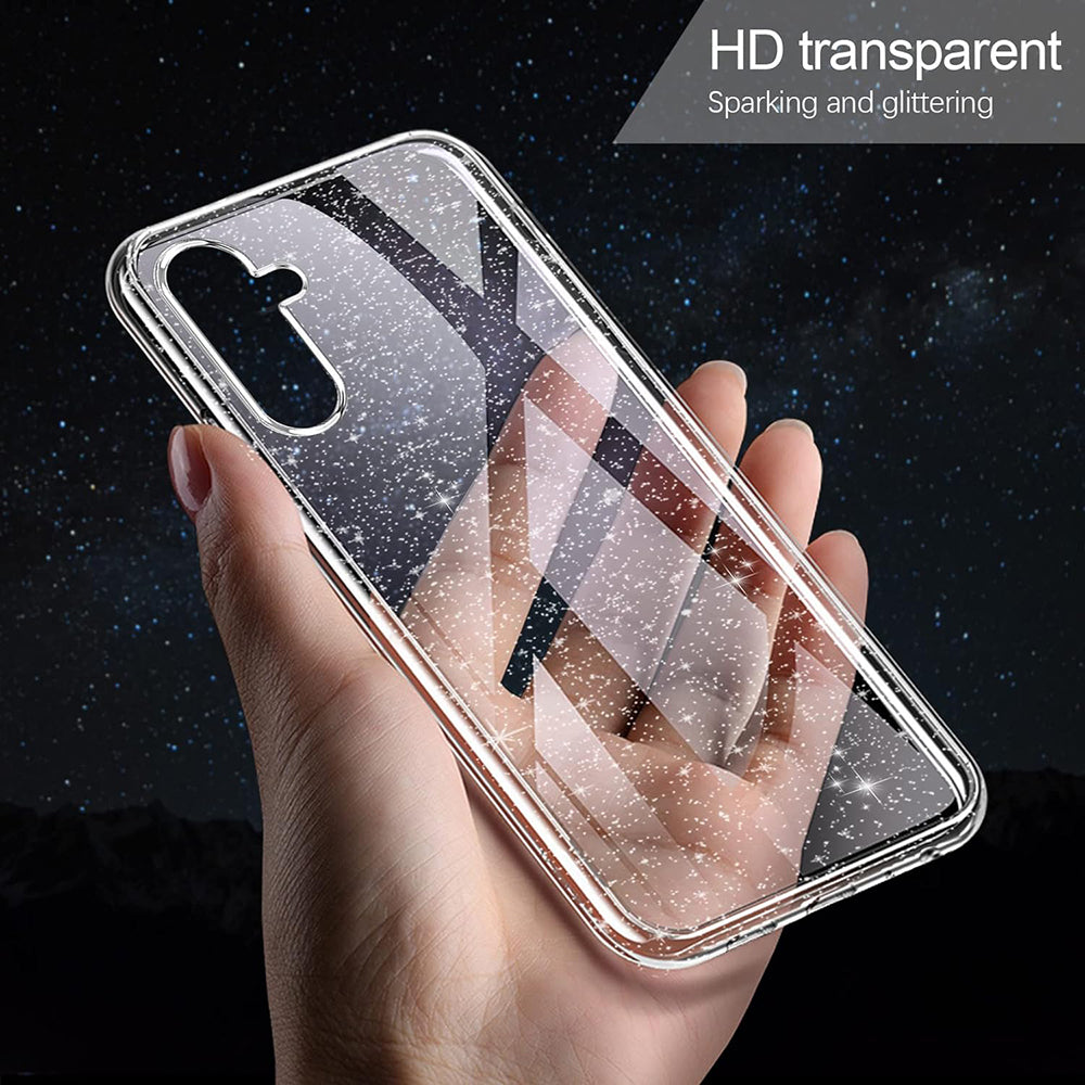 Coque pour Samsung Galaxy A54 A546, Techsuit, SparkleSkin, Transparente