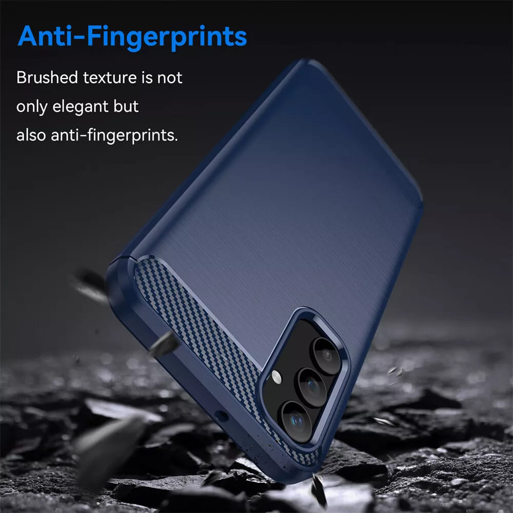 Coque pour Samsung Galaxy A55 5G A556, Techsuit, Carbone, Bleue