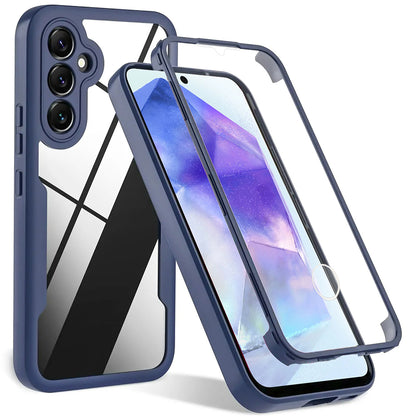 Coque pour Samsung Galaxy A55 5G A556, Techsuit, ColorVerse 360, Bleue