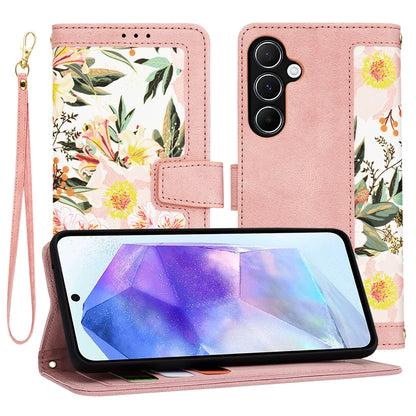 Coque pour Samsung Galaxy A55 5G A556, Techsuit, FlipCraft, Rose