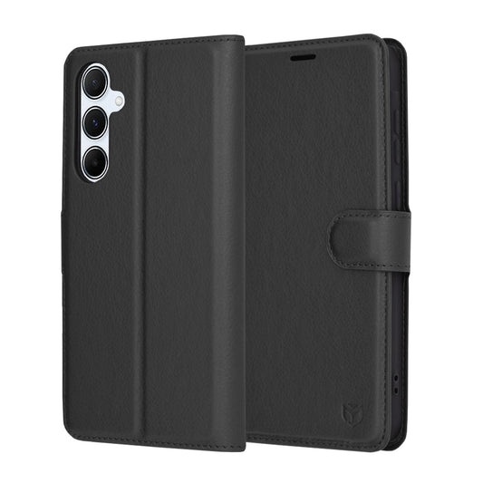 Coque pour Samsung Galaxy A55 5G A556, Techsuit, Leather Folio, Noire