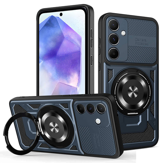 Coque pour Samsung Galaxy A55 5G A556, Techsuit, RuggedCam, Bleue