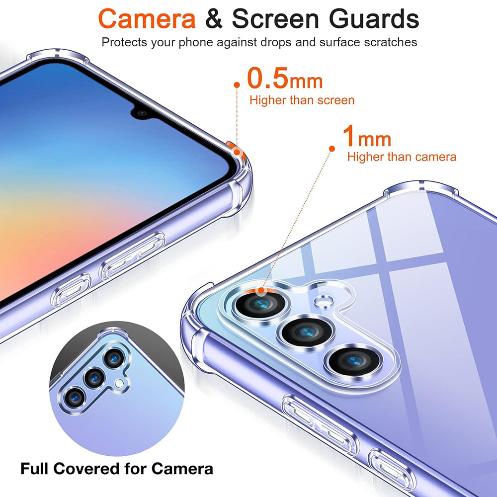 Coque pour Samsung Galaxy A55 5G A556, Techsuit, Anti-choc Claire, Transparente