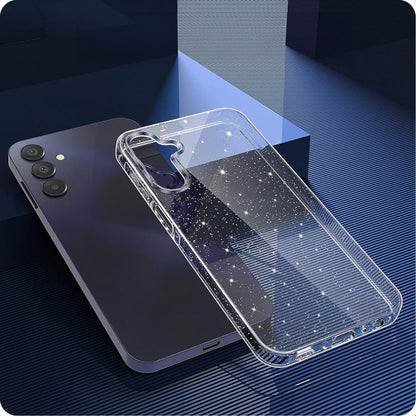 Coque pour Samsung Galaxy A55 5G A556, Techsuit, SparkleSkin, Transparente