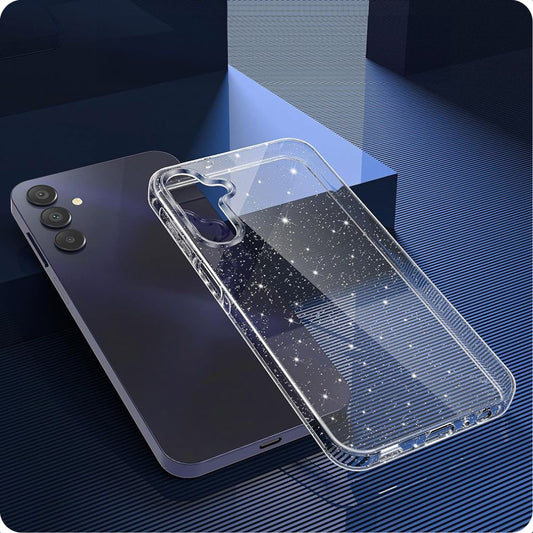 Coque pour Samsung Galaxy A55 5G A556, Techsuit, SparkleSkin, Transparente