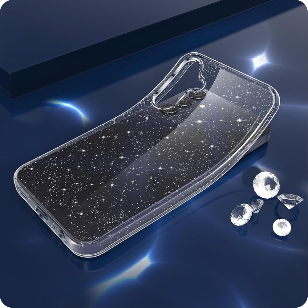 Coque pour Samsung Galaxy A55 5G A556, Techsuit, SparkleSkin, Transparente