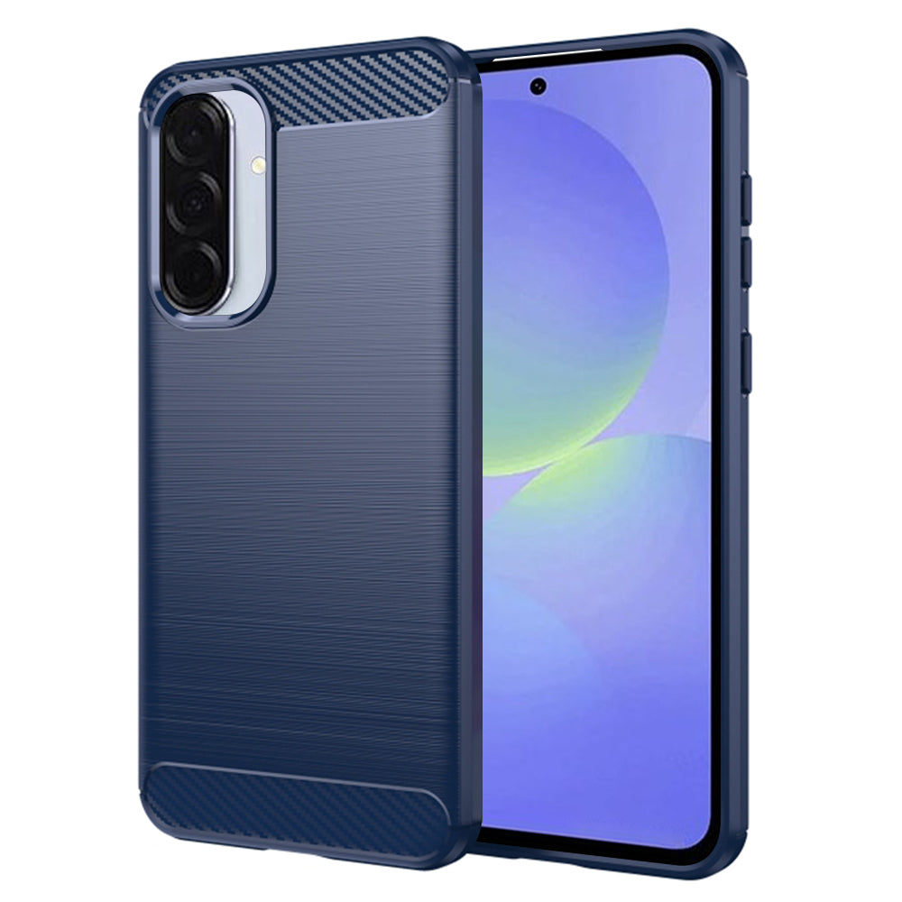 Coque pour Samsung Galaxy A56 A566 / A36 A366, Techsuit, Carbone, Bleue