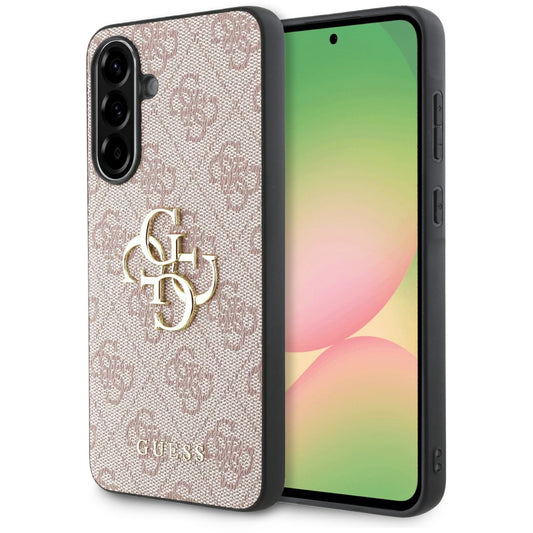 Étui pour Samsung Galaxy A56 A566, Guess, 4G Big Logo, Rose