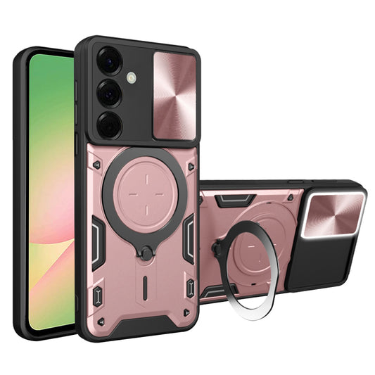 Coque pour Samsung Galaxy A56 A566, Techsuit, CamGuard Pro, Rose Doré