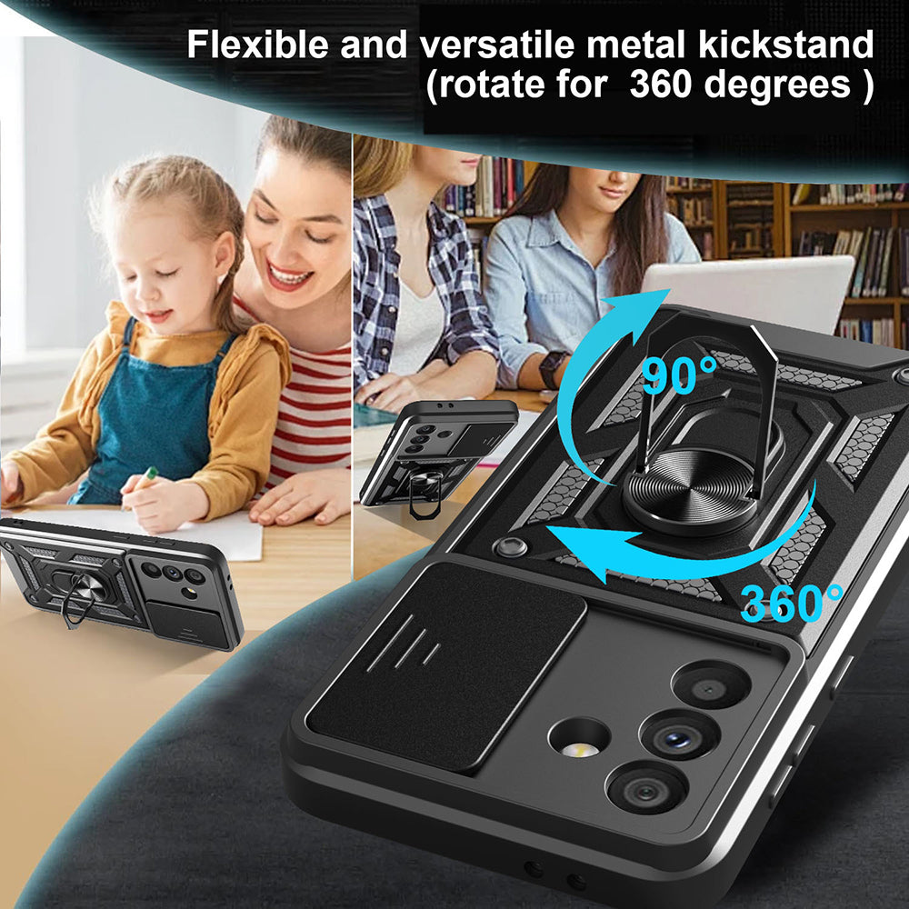 Coque pour Samsung Galaxy A56 A566, Techsuit, CamShield, Noire