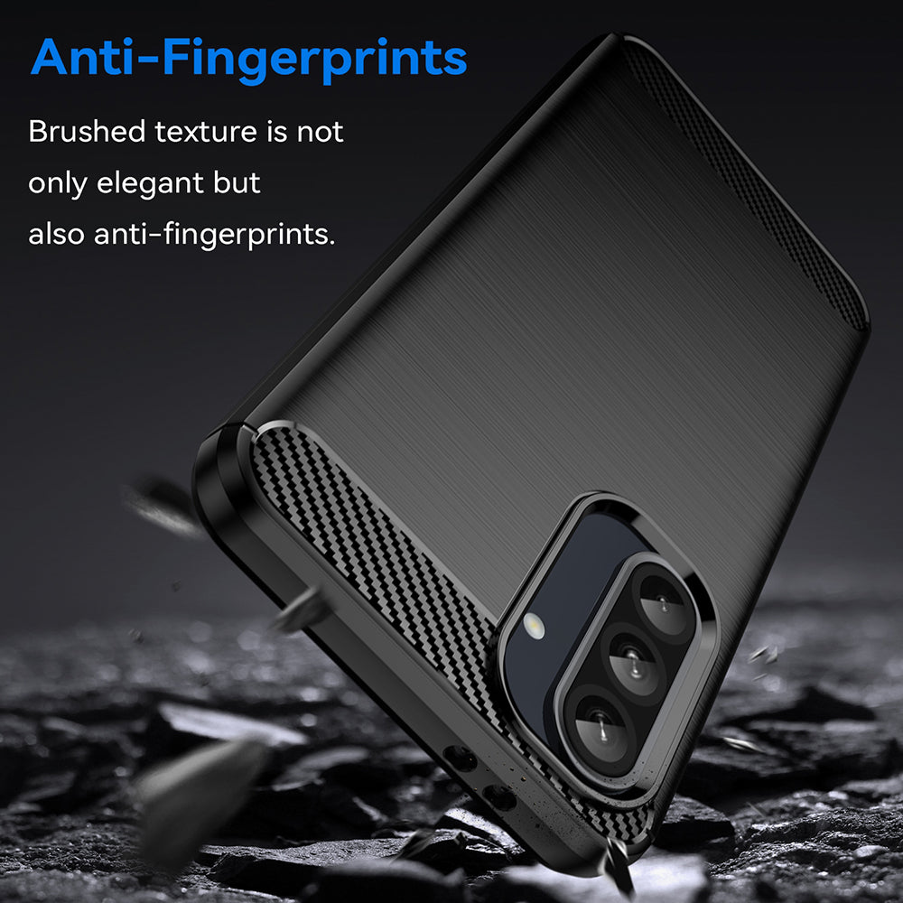 Coque pour Samsung Galaxy A56 A566, Techsuit, Carbone, Noire
