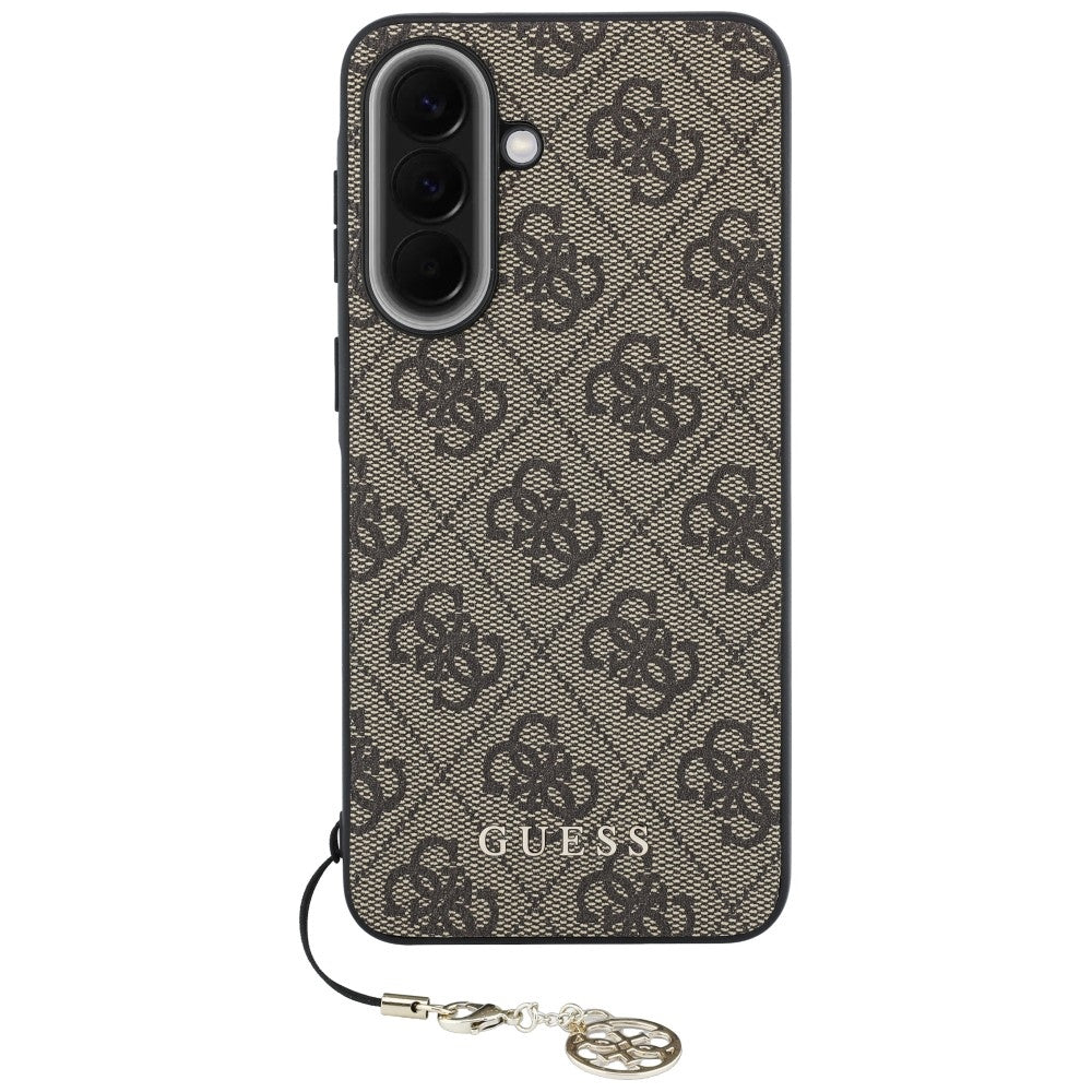 Coque pour Samsung Galaxy A57 5G, Guess, 4G Classic Logo Charm, Marron
