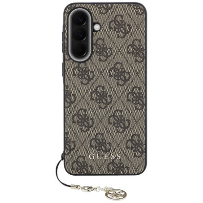 Coque pour Samsung Galaxy A57 5G, Guess, 4G Classic Logo Charm, Marron
