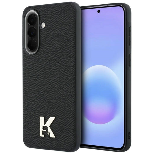 Coque pour Samsung Galaxy A57 5G, Karl Lagerfeld, Logo Tête Karl, Noire