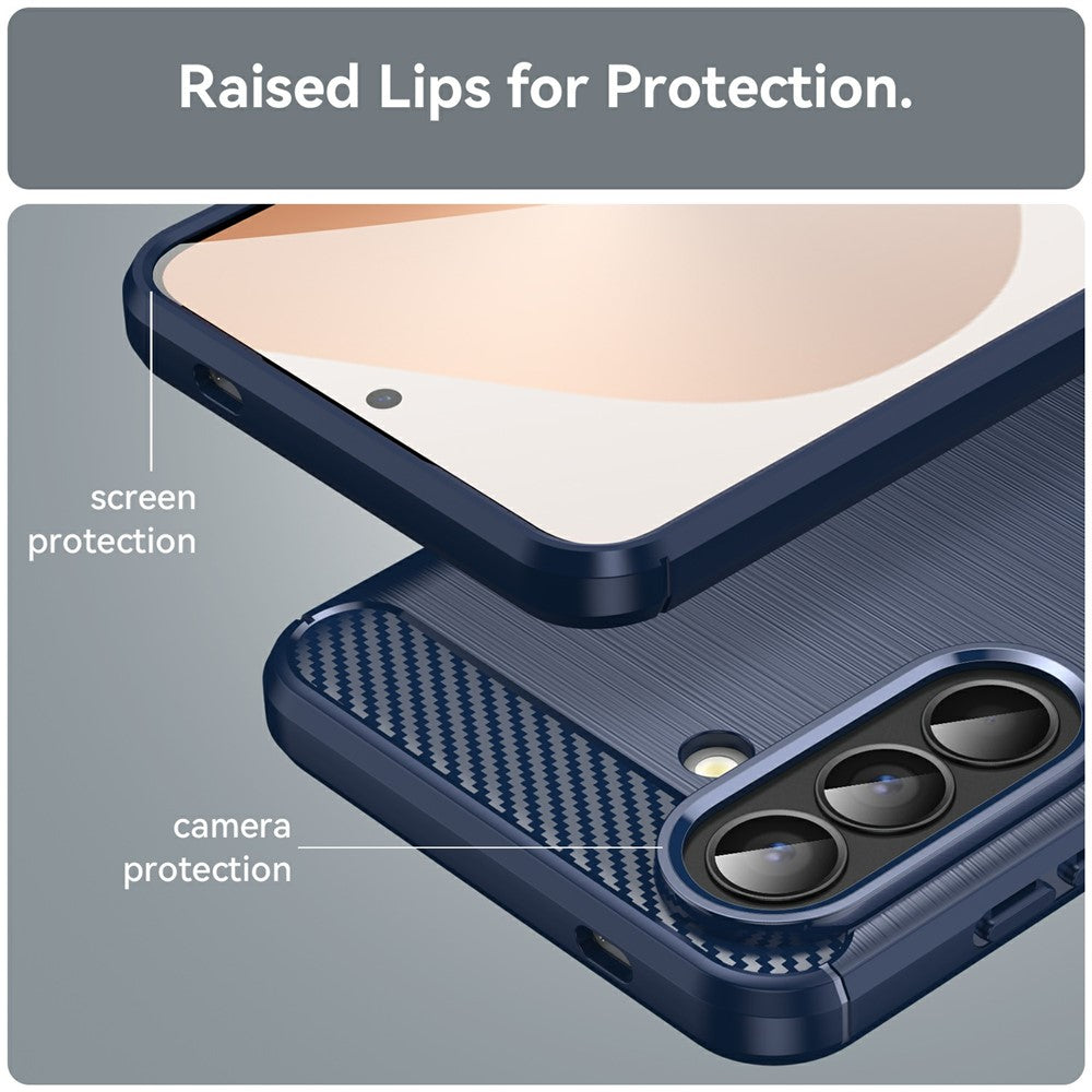 Étui pour Samsung Galaxy A57 5G, Techsuit, Carbone, Bleu