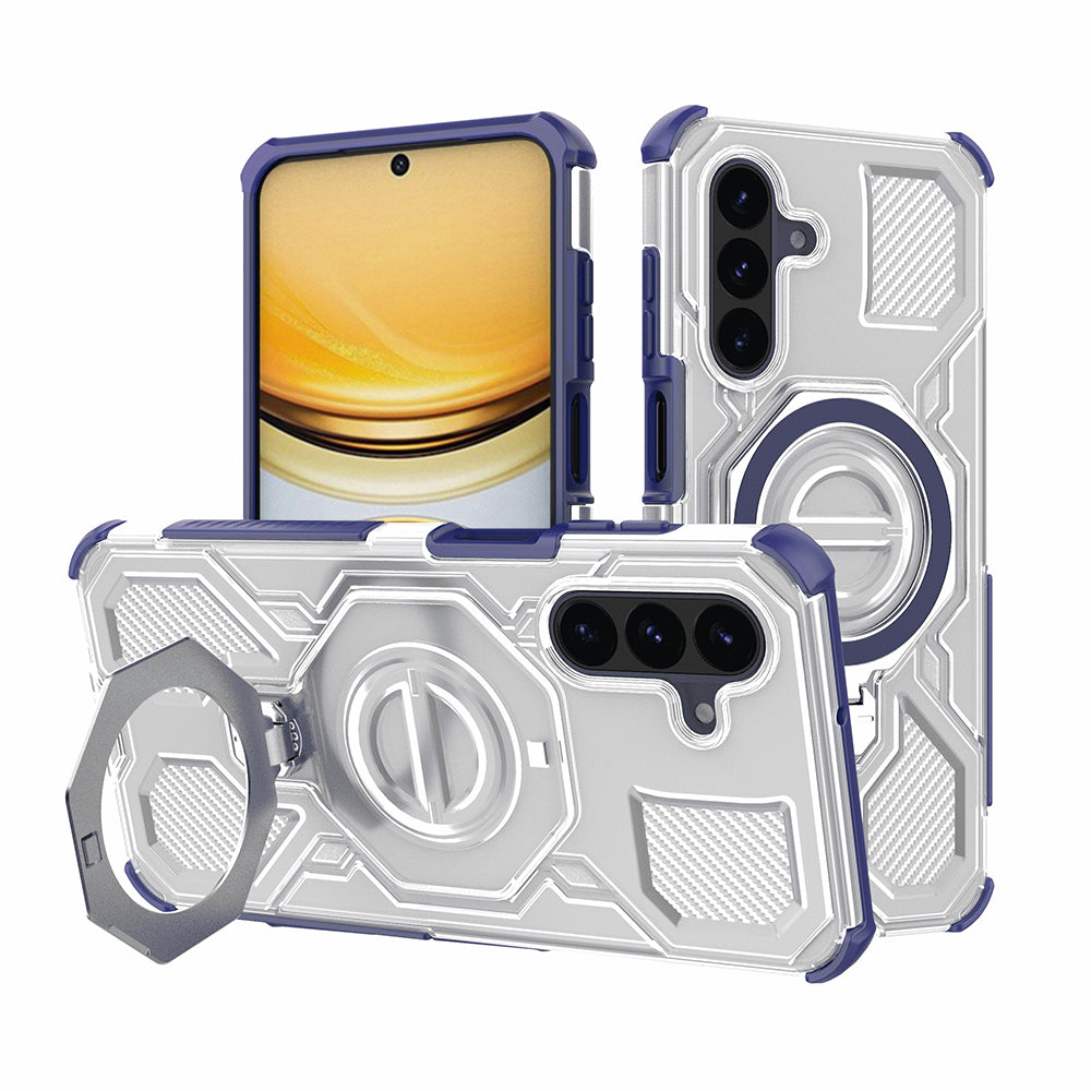 Étui pour Samsung Galaxy A57 5G, Techsuit, Carbon Shield Pro, Bleu