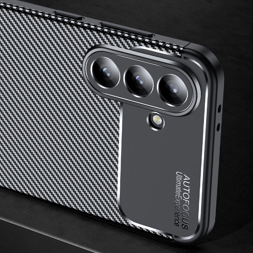 Étui pour Samsung Galaxy A57 5G, Techsuit, CarbonFiber, Noir