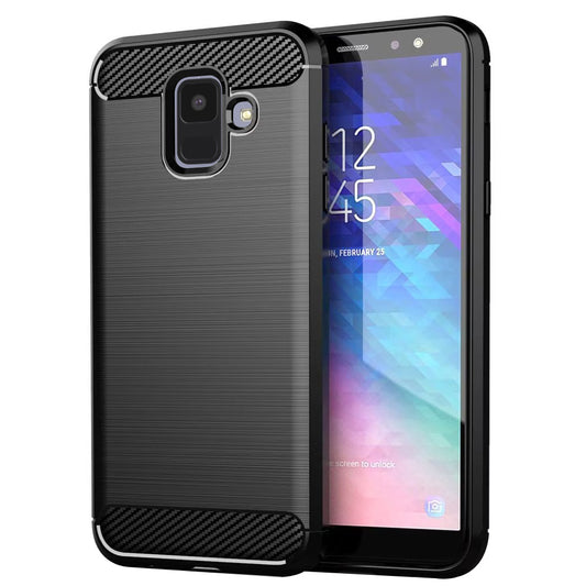Coque pour Samsung Galaxy A6 (2018) A600, Techsuit, Carbone, Noire