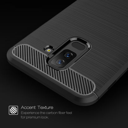 Coque pour Samsung Galaxy A6 Plus (2018) A605, Techsuit, Carbone, Noire