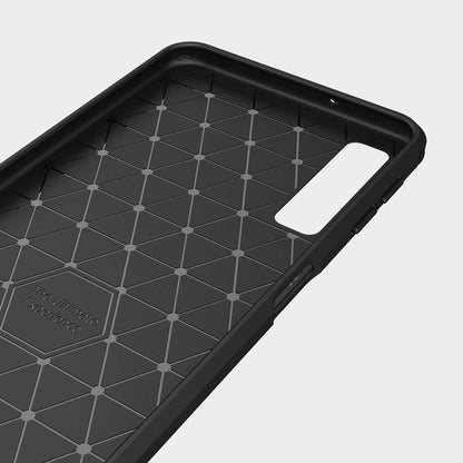 Coque pour Samsung Galaxy A7 (2018) A750, Techsuit, Carbone, Noire