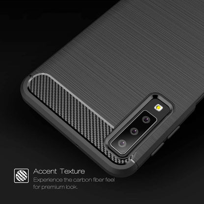 Coque pour Samsung Galaxy A7 (2018) A750, Techsuit, Carbone, Noire