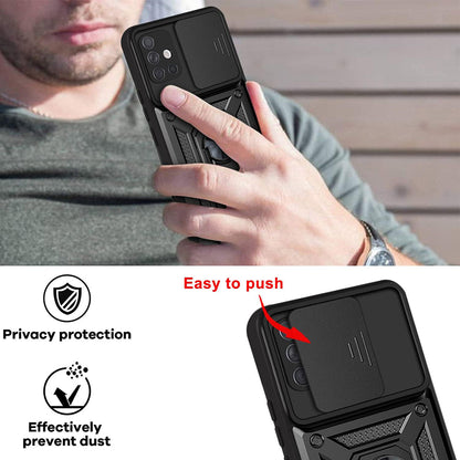 Coque pour Samsung Galaxy A71 A715, Techsuit, CamShield, Noire