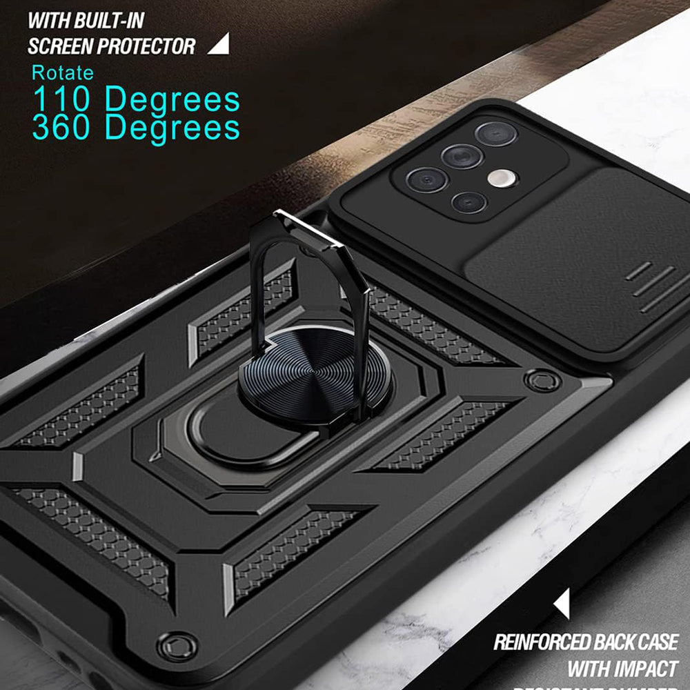 Coque pour Samsung Galaxy A71 A715, Techsuit, CamShield, Noire