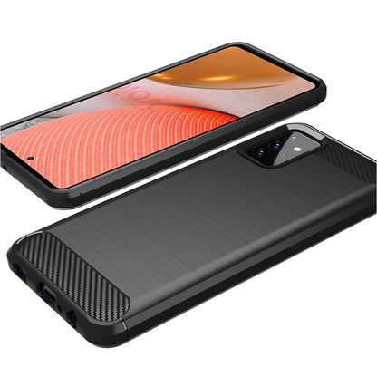 Coque pour Samsung Galaxy A72 A725 / A72 5G A726, Techsuit, Carbone, Noire