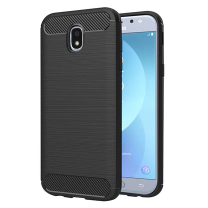 Coque pour Samsung Galaxy J5 (2017) J530, Techsuit, Carbone, Noire