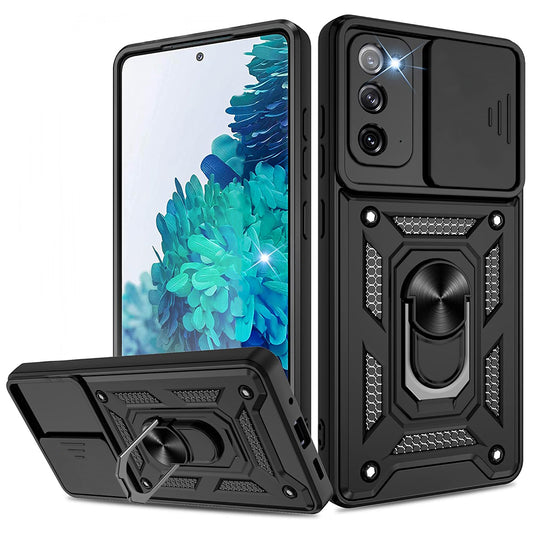 Coque pour Samsung Galaxy Note 20 5G N981 / Note 20 N980, Techsuit, CamShield, Noire