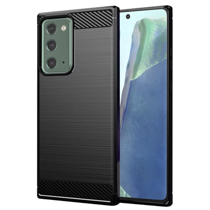 Coque pour Samsung Galaxy Note 20 5G N981 / Note 20 N980, Techsuit, Carbone, Noire