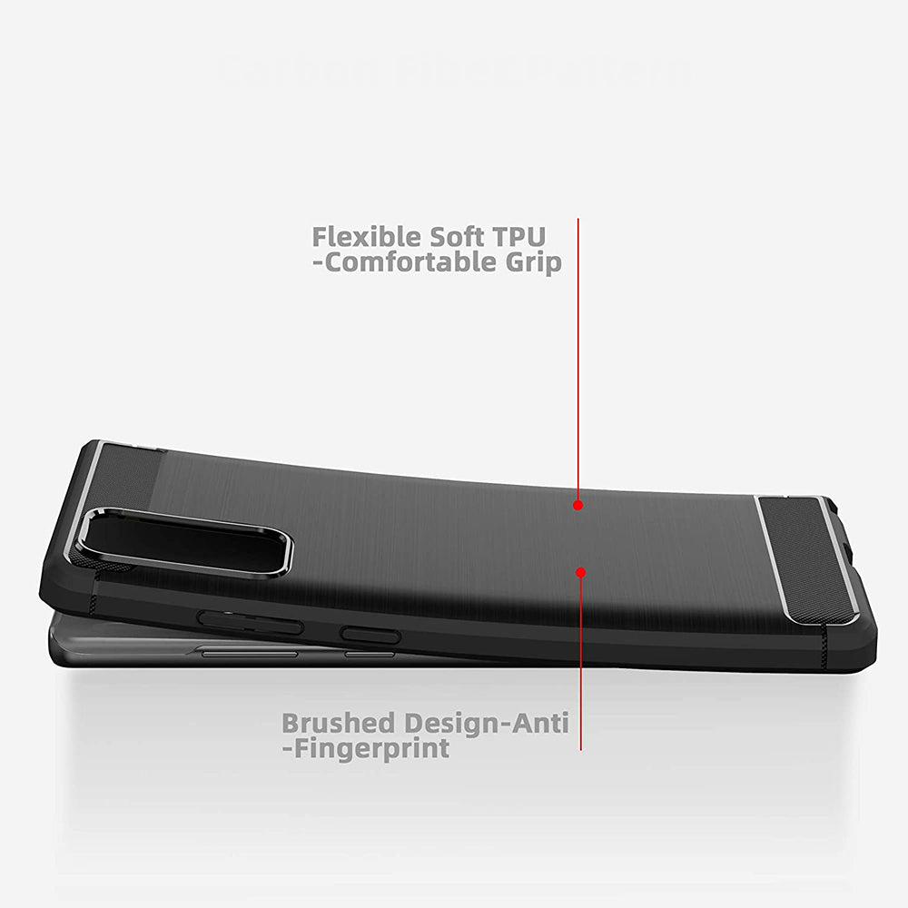 Coque pour Samsung Galaxy Note 20 5G N981 / Note 20 N980, Techsuit, Carbone, Noire