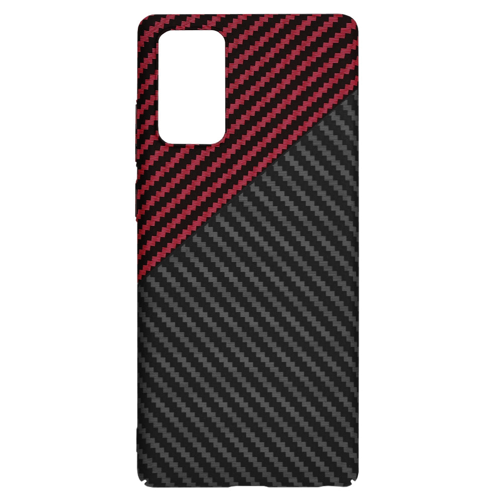 Coque pour Samsung Galaxy Note 20 5G N981 / Note 20 N980, Techsuit, Carbonite FiberShell, Noir Rouge