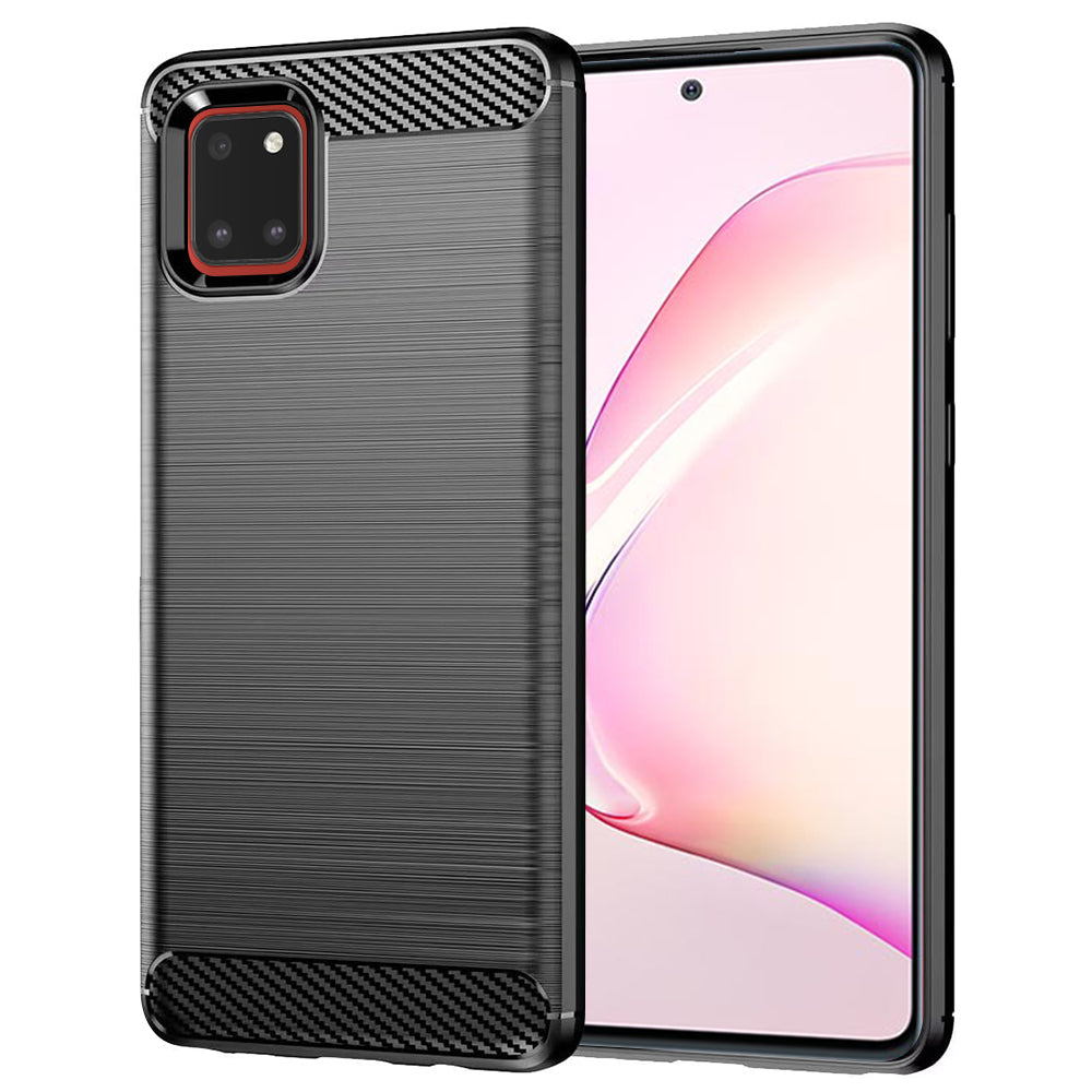 Coque pour Samsung Galaxy Note10 Lite N770, Techsuit, Carbone, Noire