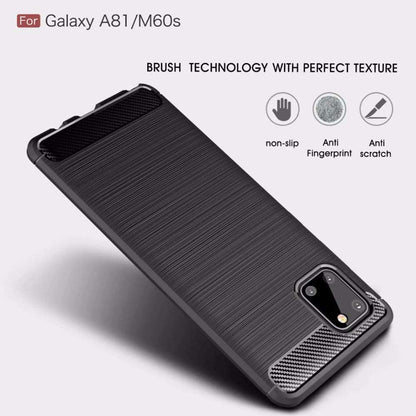 Coque pour Samsung Galaxy Note10 Lite N770, Techsuit, Carbone, Noire