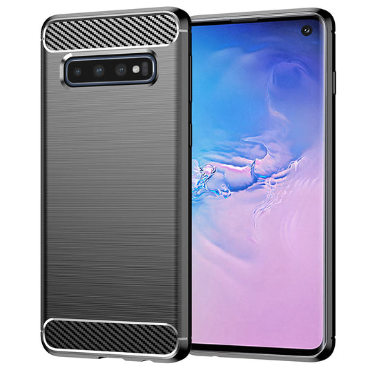 Coque pour Samsung Galaxy S10 G973, Techsuit, Carbone, Noire
