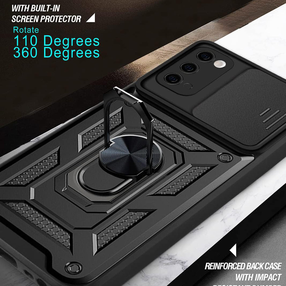 Coque pour Samsung Galaxy S20 5G G981 / S20 G980, Techsuit, CamShield, Noire