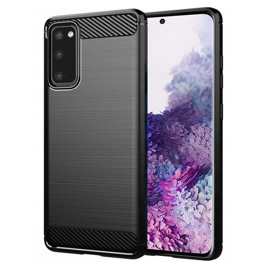 Coque pour Samsung Galaxy S20 5G G981 / S20 G980, Techsuit, Carbone, Noire