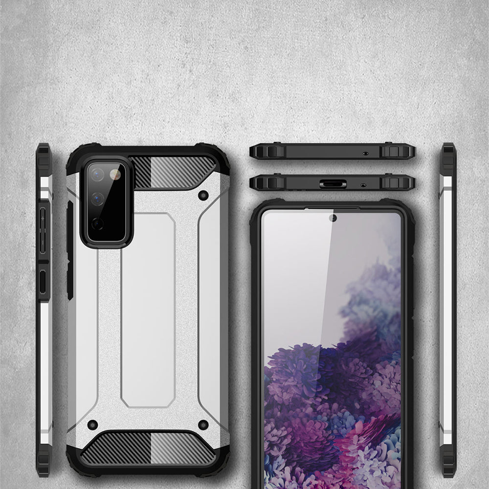 Coque pour Samsung Galaxy S20 FE 2022 G781 / S20 FE 5G G781 / S20 FE G780, Techsuit, Hybrid Armor, Noire