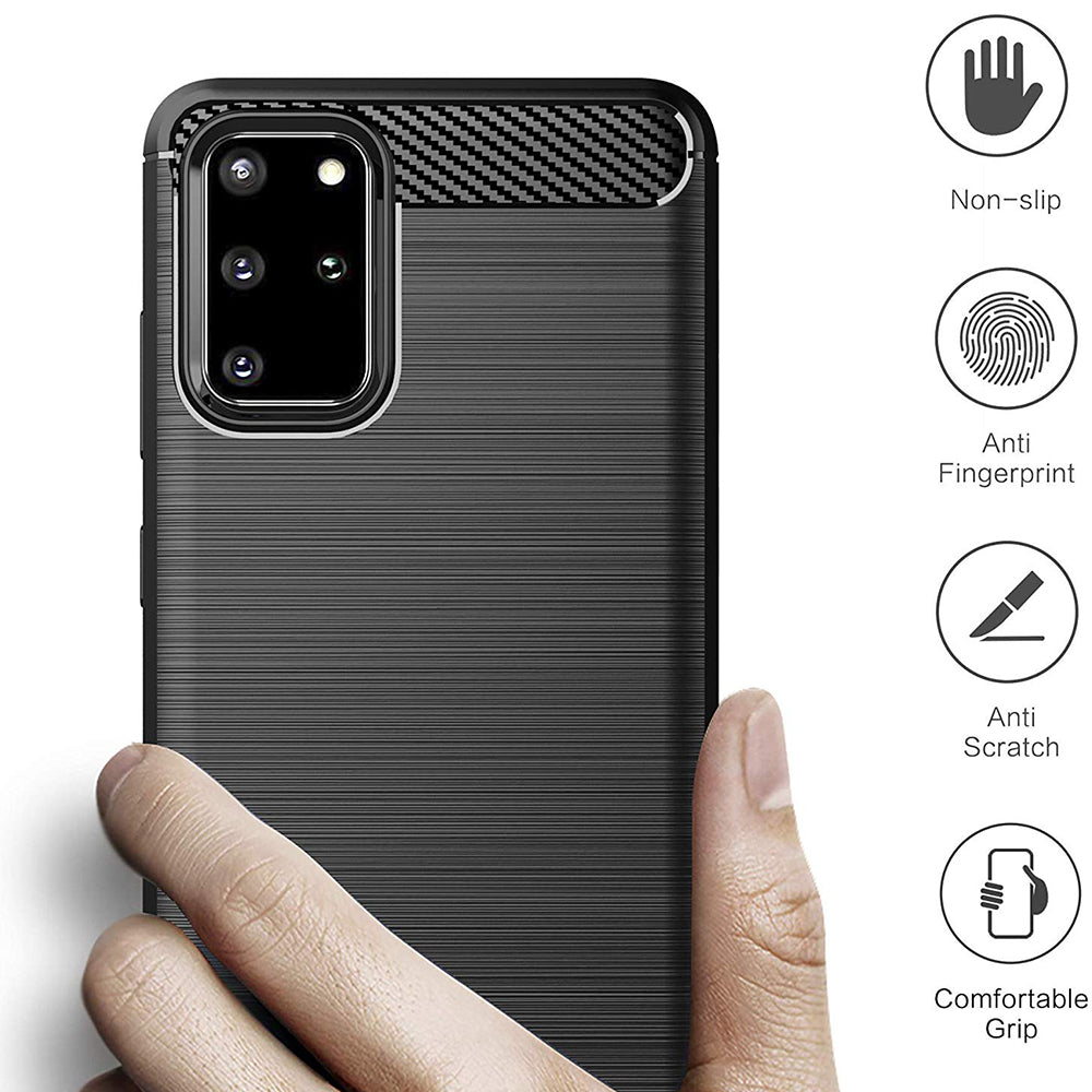 Case for Samsung Galaxy S20+ 5G G986 / S20+ G985, Techsuit, Carbon, Black