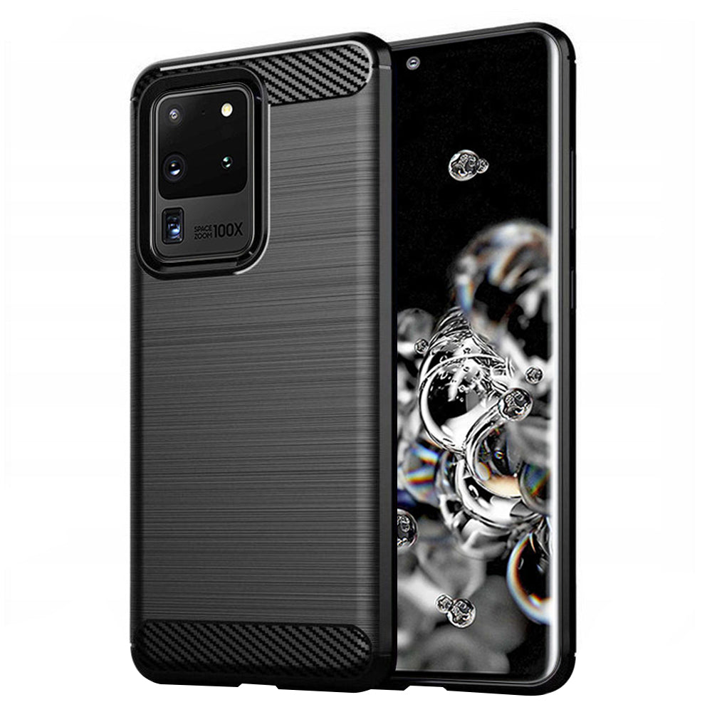 Coque pour Samsung Galaxy S20 Ultra 5G G988 / S20 Ultra G988, Techsuit, Carbone, Noire