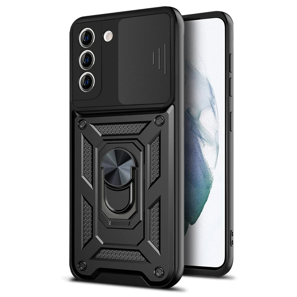 Coque pour Samsung Galaxy S21 5G G991, Techsuit, CamShield, Noire