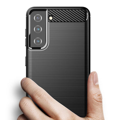 Case for Samsung Galaxy S21 5G G991, Techsuit, Carbon, Black