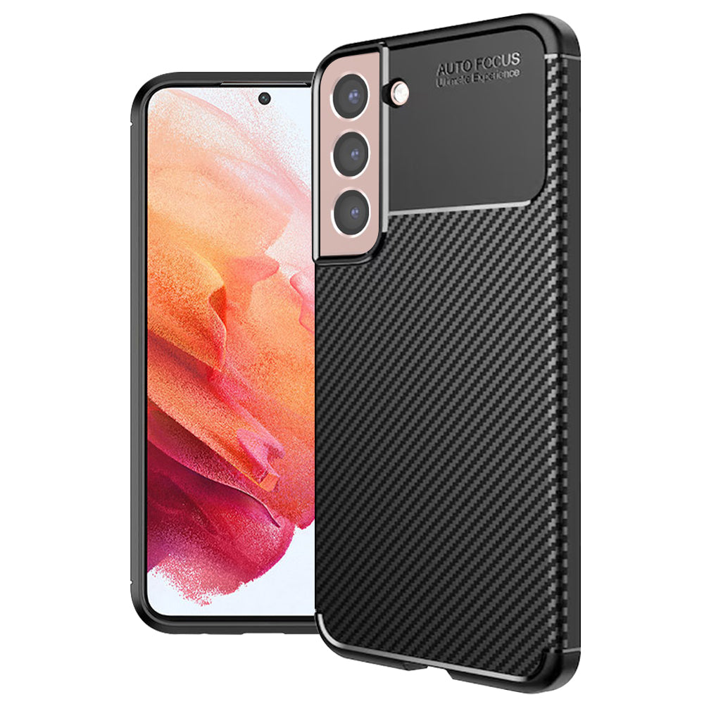 Case for Samsung Galaxy S21 5G G991, Techsuit, CarbonFiber, Black