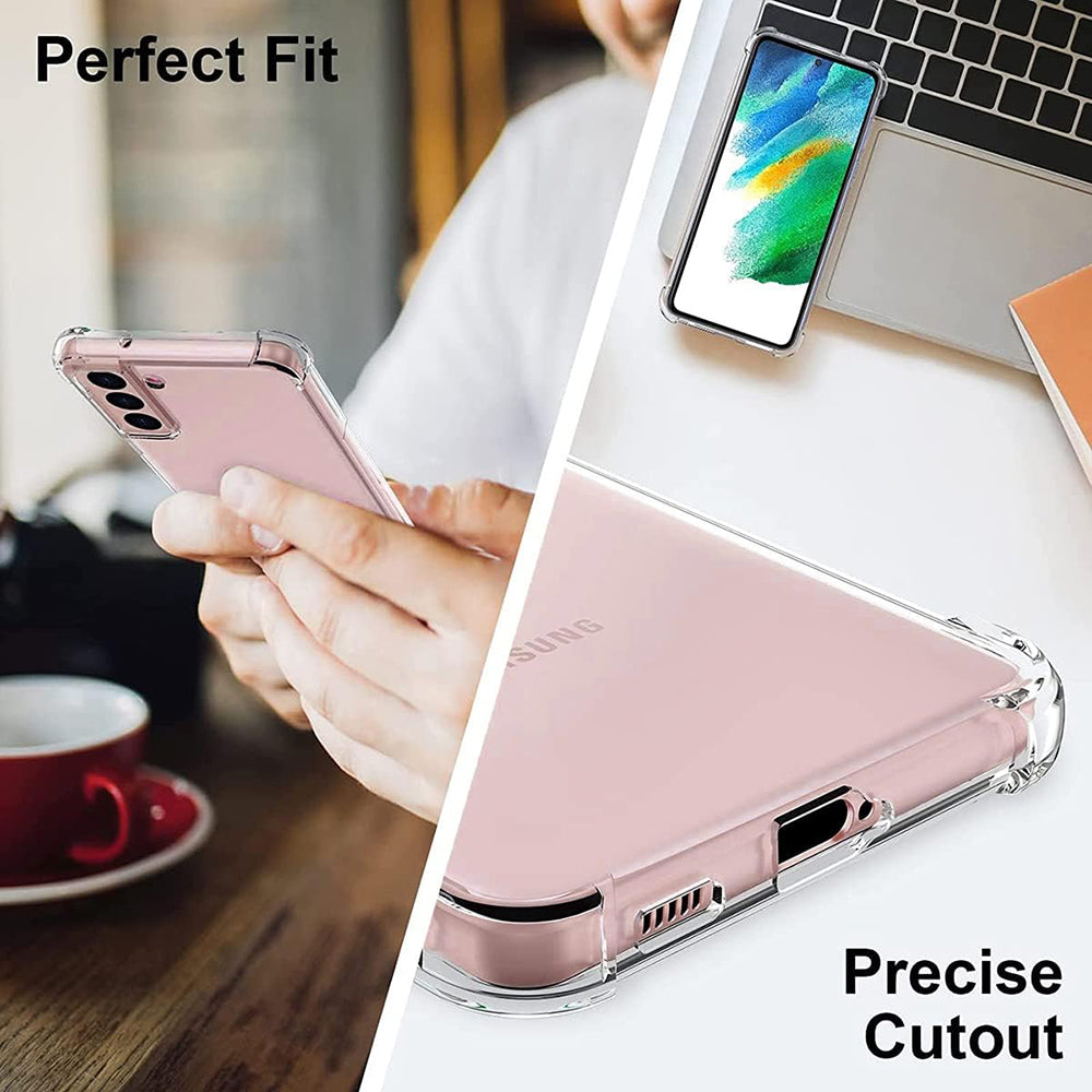 Coque pour Samsung Galaxy S21 5G G991, Techsuit, Anti-choc Claire, Transparente
