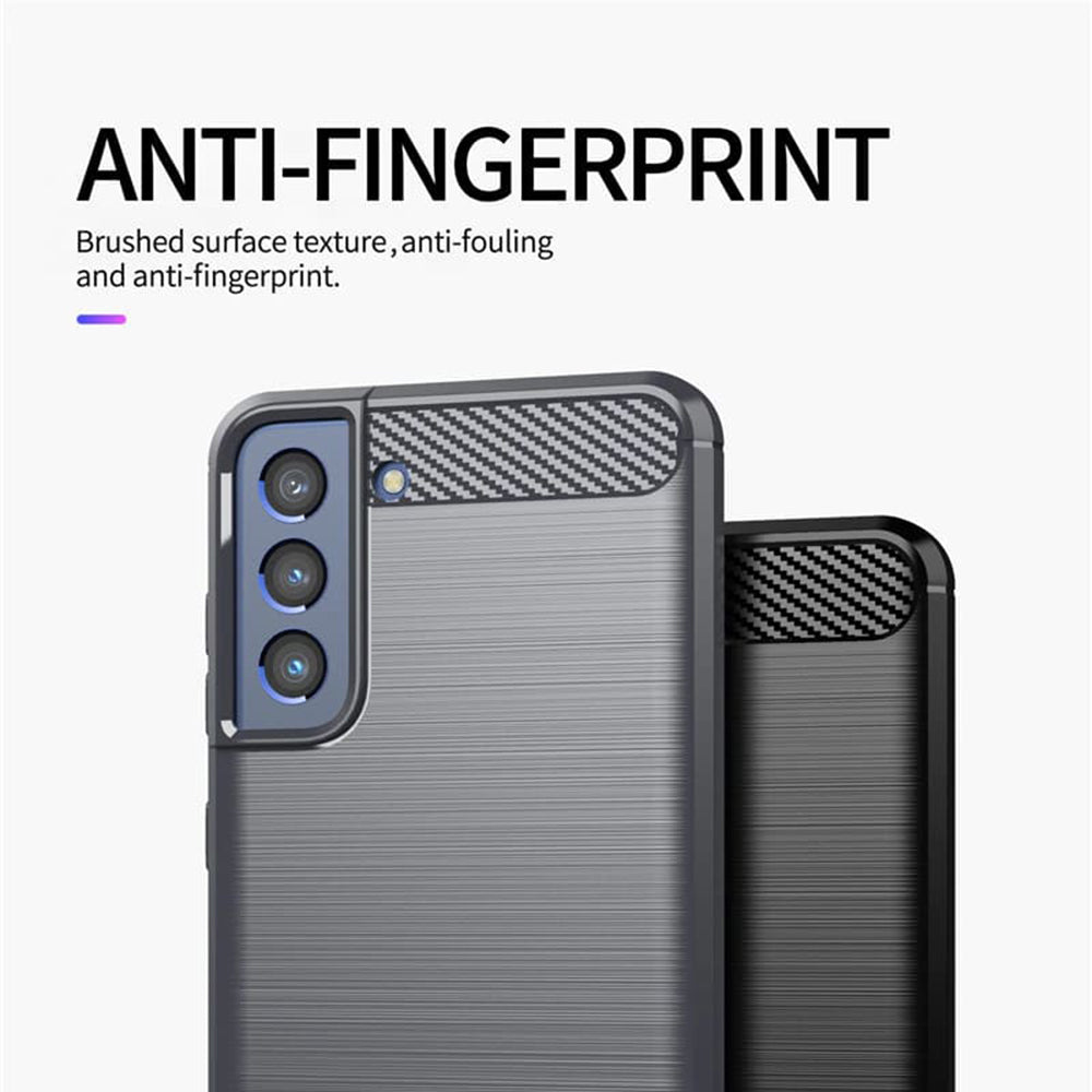Coque pour Samsung Galaxy S21 FE 5G G990, Techsuit, Carbone, Noire