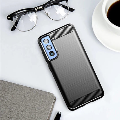 Coque pour Samsung Galaxy S21 FE 5G G990, Techsuit, Carbone, Noire