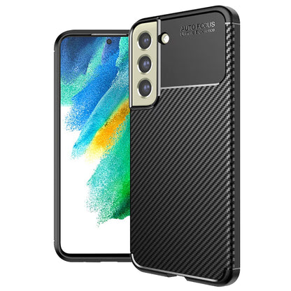 Coque pour Samsung Galaxy S21 FE 5G G990, Techsuit, Fibre de carbone, Noire
