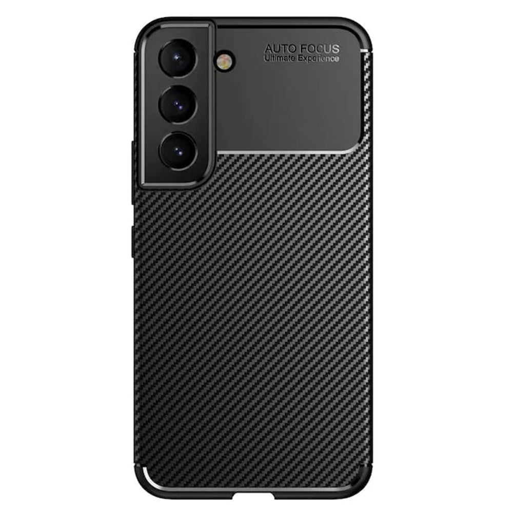 Coque pour Samsung Galaxy S21 FE 5G G990, Techsuit, Fibre de carbone, Noire