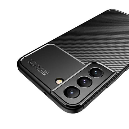 Coque pour Samsung Galaxy S21 FE 5G G990, Techsuit, Fibre de carbone, Noire